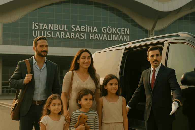 التوصيل من مطار صبيحة الى الفندق